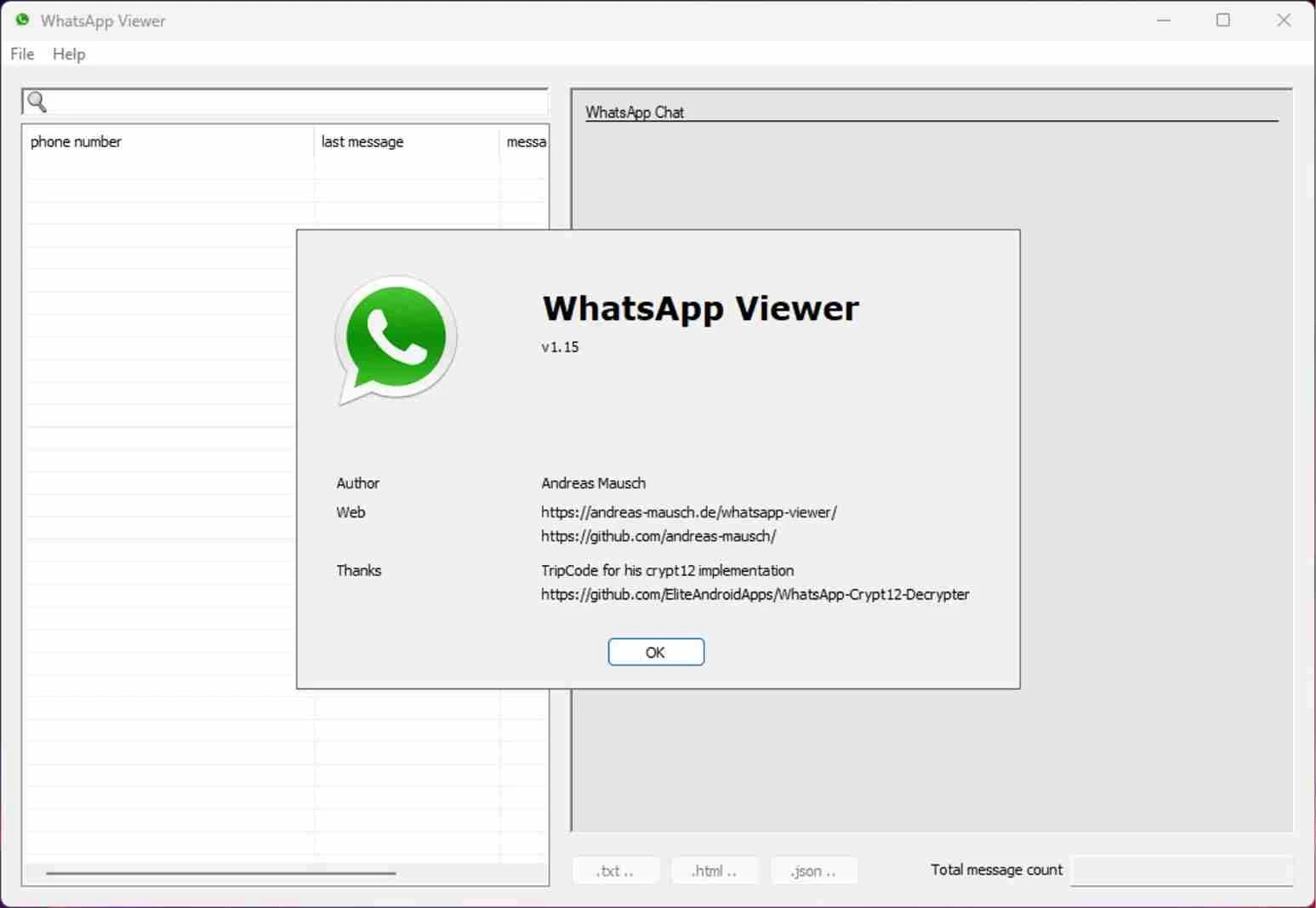 WhatsApp Viewer — скриншот 1